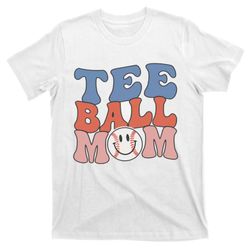 tee ball mom groovy tball mama mothers day baseball t-shirt