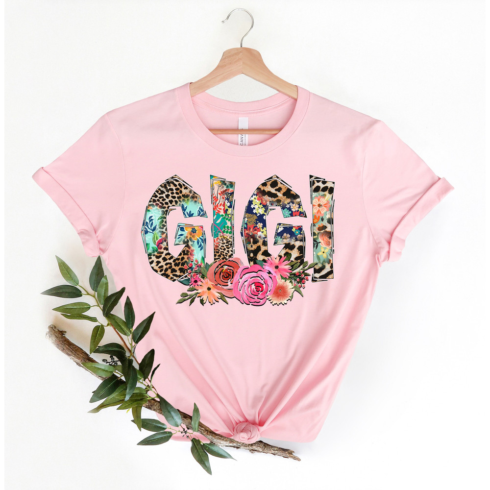 Floral Gigi Shirt, Mothers Day Gift, Gift For Gigi, Cute Gigi Shirt, Grandma Gift Tee, Grandma T-Shirt, Gift For Grandma.jpg