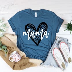leopard heart mama shirt, heart mama shirt, mama leopard shirt, mommy shirt, leopard mom shirt, womens leopard mom shirt
