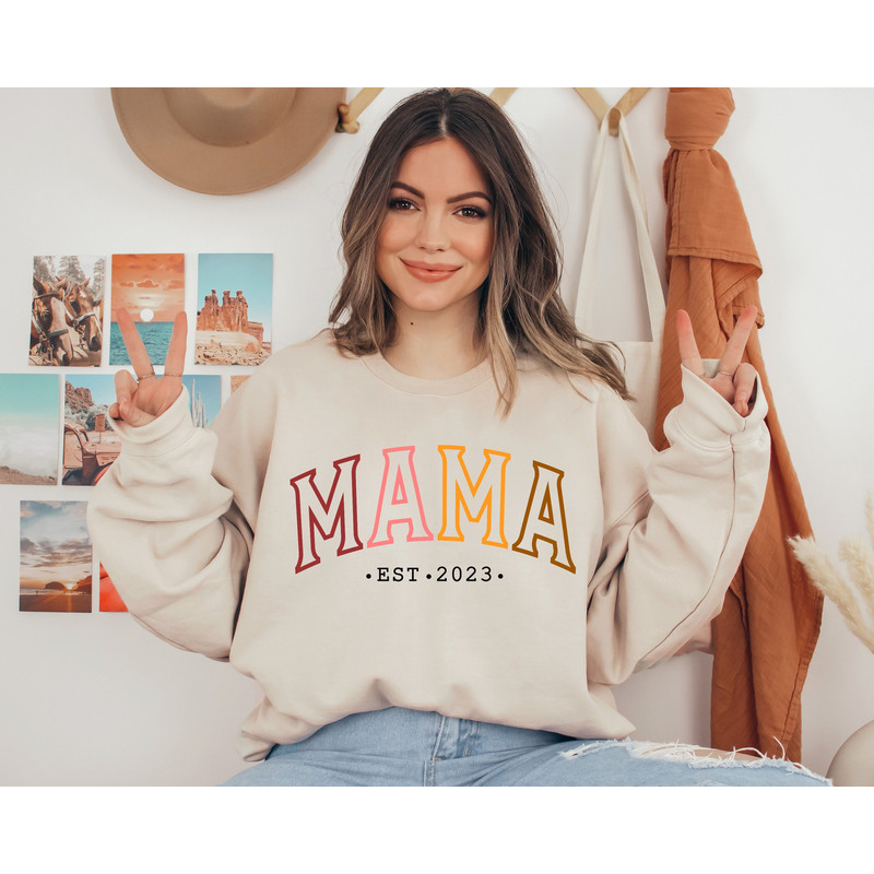 Mom Sweatshirt, Cool Mom, First Mothers Day Gift, Personalized Gift, Mom Tee, Mom Life Shirt, New Mom Gift, Mama Sweatshirt, Womens Clothing.jpg