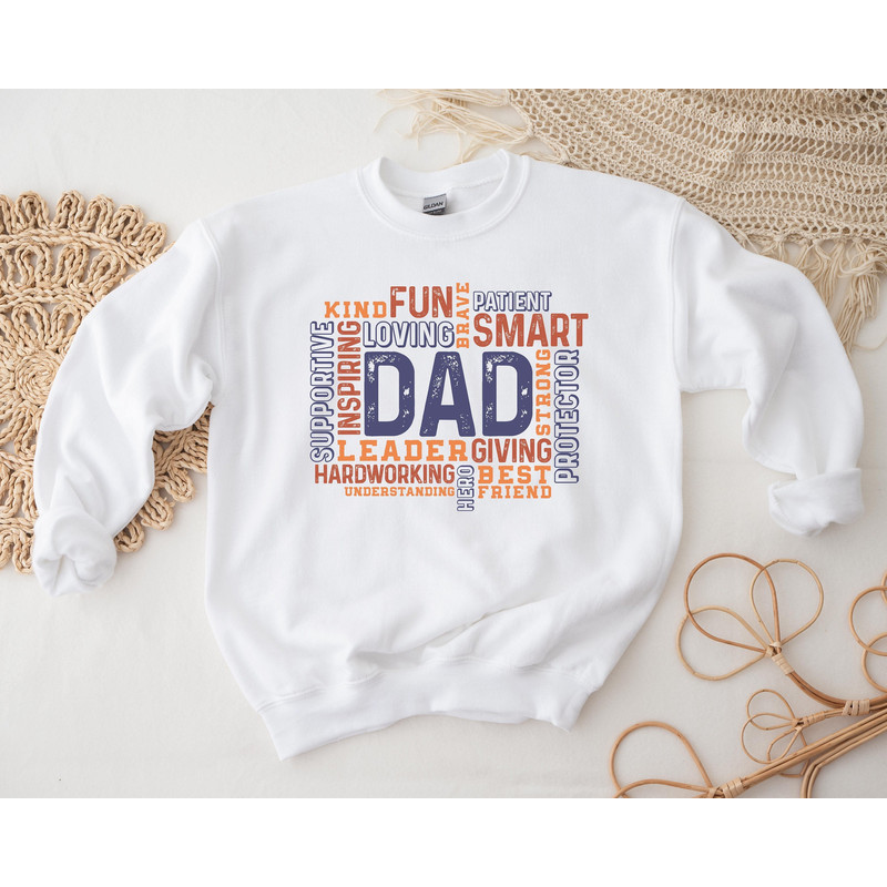 Dad Word Art Shirt, Dad Shirt Sweatshirt Hoodie, Fathers Day Shirt, Gift For Dad, Dad Description Shirt, Best Dad Shirt, Leader Dad Shirt.jpg