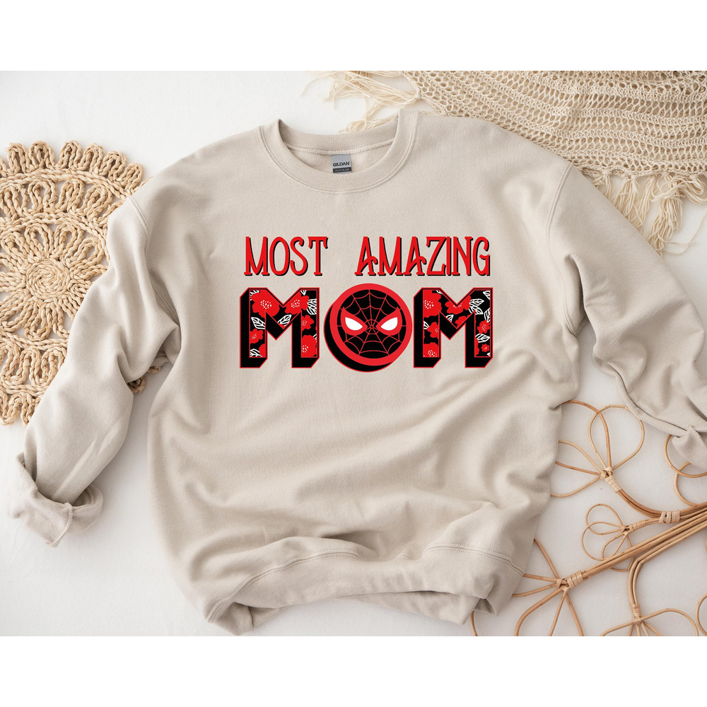 Marvel Spider-Man Most Amazing Mom Shirt, Amazing Mom Shirt Sweatshirt Hoodie, Happy Mothers Day Shirt, Gift For Mom Tee, Marvel Mom Shirt.jpg
