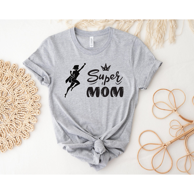 Silhouette Super Mom Shirt, Super Mom Shirt Sweatshirt Hoodie, Gift For Mom, Mothers Day Shirt, Crown Mom Shirt, Cool Mom Shirt.jpg