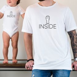 beer inside milk inside matching father and son shirts,daddy shirt, fathers day shirts, new dad shirt,gifts for dad, dad