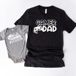 gamer dad shirt, gamer buddy shirts, dad son game day, daddy shirt, dad and son matching shirt gifts for new dad shirt f