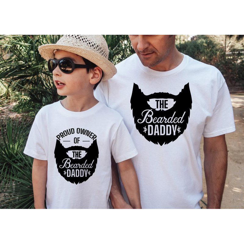 Bearded Daddy and Proud Owner,Funny Dad Shirt, Bearded Dad Shirt, Fathers Day Gift, Father and Son Dads with Beards Shirts, Matching Shirt.jpg