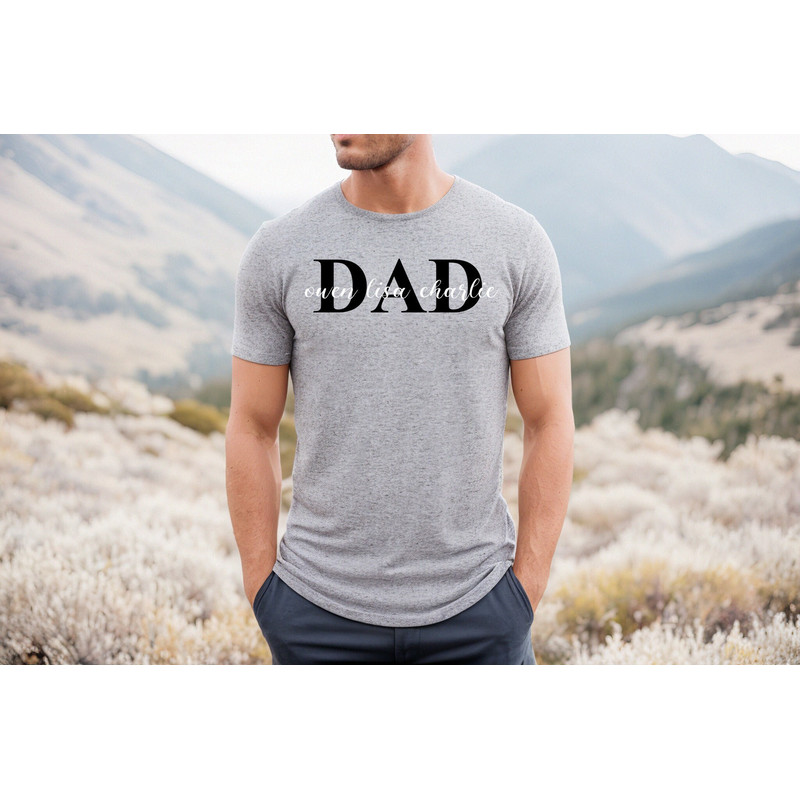 Custom Dad Shirt, Dad Shirt With Kids Names, Father's Day Gift, New Dad Shirt, New Dad Gift, Personalized Dad Shirt, Custom Kids Names Shirt.jpg