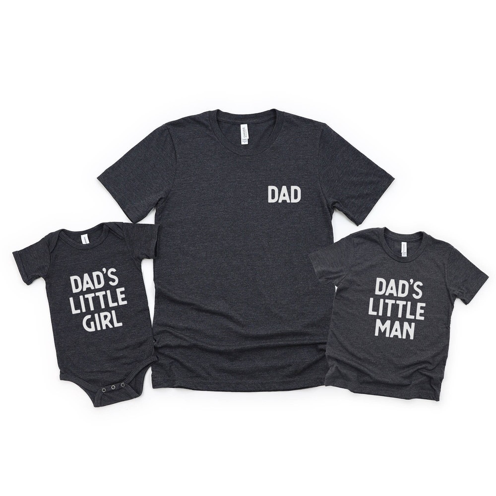 Dad and Little Man, Dad and Daddy's Girl matching shirt set, Dad and Little Man Shirts, Father's Day Matching Shirts, Father's Day Gift.jpg