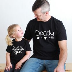 daddy and daddys girl tee  baby bodysuit  mens tshirt set  baby gift, baby bodysuit, clothing set