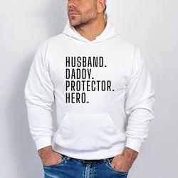 Husband Gift Husband Daddy Protector Hero Funny Shirt Men  Fathers Day Gift  Dad Shirt Wife to Husband Gift