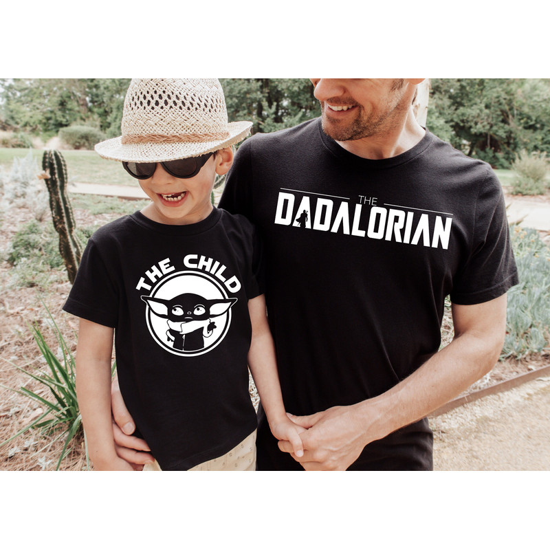 Matching Daddy and Child Son Daughter Shirts, Dadalorian The Child Star Wars Shirts,Father and Baby, Daddy and Me Shirts, Boy Girl Dad Gift.jpg