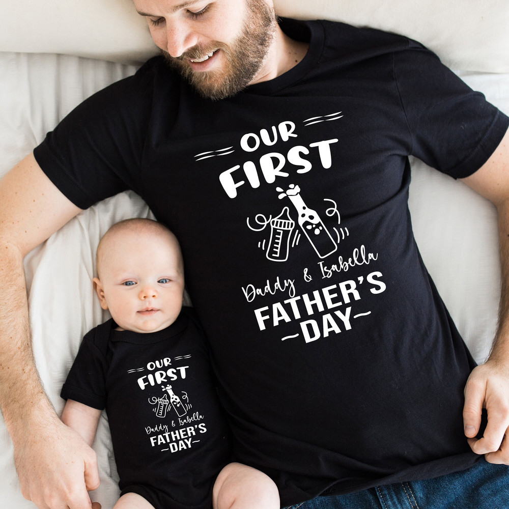 Our First Fathers Day Shirt, Daddy and Me T-Shirt, Father And Son Daughter Matching Shirt, Father Baby Matching Tee, Fathers Day Gift, Dad.jpg