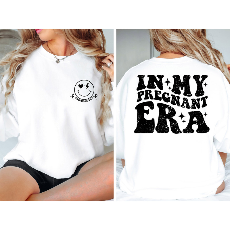 In My Pregnant Era Sweatshirt, Mom Sweatshirt, Pregnancy Sweatshirt, Gift for New Mom, Retro Mom Sweatshirt, Vintage Pregnant Women.jpg