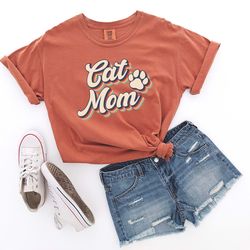cat mama shirt, mothers day shirt,retro cat mom shirt,cat shirt, cat lover, mothers day gift for mom,cat lover gift, cat
