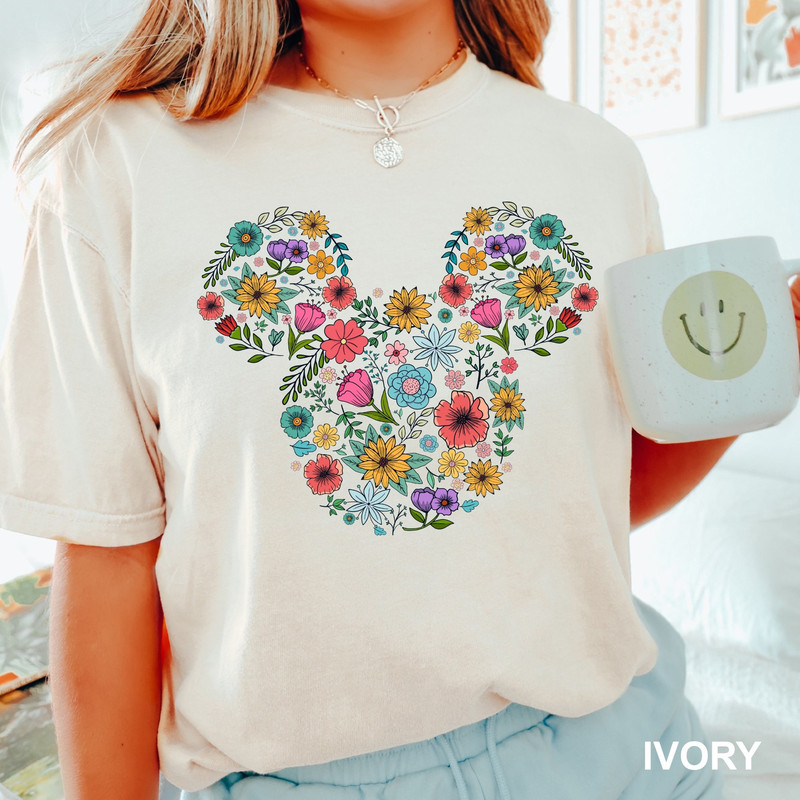 Disney Floral Mickey Head Shirt, Comfort Colors Disney Shirt, Mickey Head Shirt, Disney Mickey Shirt, Disney Family Shirt, 151186.jpg