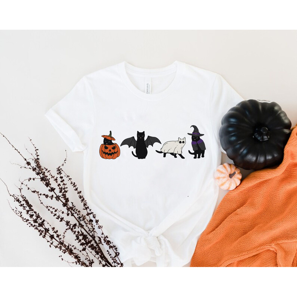 Halloween Cat shirt, Ghost Shirt, Halloween shirt, Halloween Cat Shirt, Cat Lover Shirt, Black Cat Shirt, Spooky Season.jpg