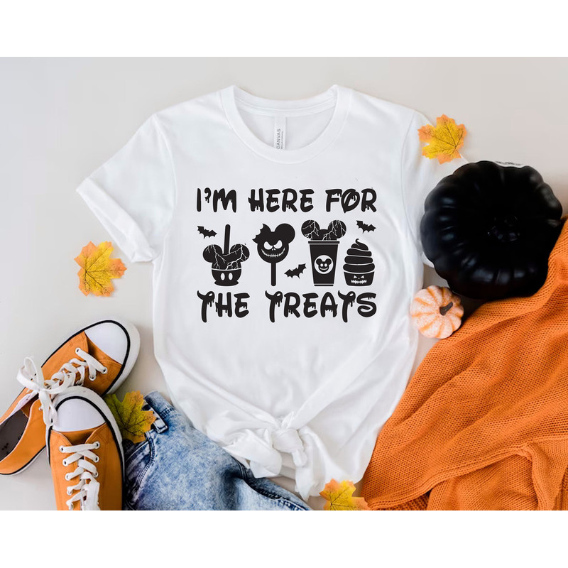 I'm Here For The Treats Halloween Shirts, Disney Shirt, Halloween Shirts, Disney Halloween Shirt, Halloween Snack Shirt, Mickey halloween.jpg