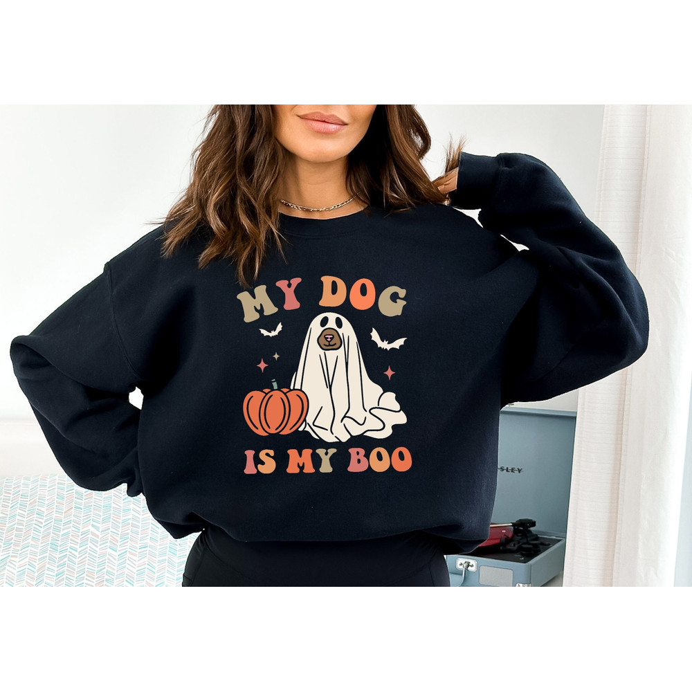 My Dog is My Boo Shirt, Spooky Halloween Shirt, Cool Halloween Shirt for Party, Cute Halloween Shirt, Dog Lover Tshirt, Spooky Dog Tshirt.jpg