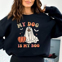 my dog is my boo shirt, spooky halloween shirt, cool halloween shirt for party, cute halloween shirt, dog lover tshirt,