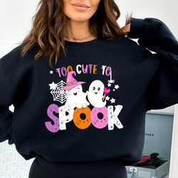 too cute to spook shirt, spooky halloween shirt, cool halloween party tshirt , cute halloween shirt, ghost tshirt, spook