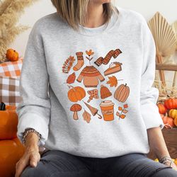 all about fall doodles shirt, cute fall tee, cozy thanksgiving, family thanksgiving shirt, fall lover tshirt, fall leave