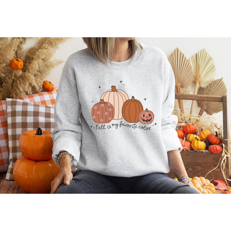 Fall is My Favorite Color Shirt, Pumpkin Fall Tee, Cozy Fall Shirt, Family Thanksgiving Shirt, Fall Lover Tshirt, Cute Pumpkin Tshirt.jpg