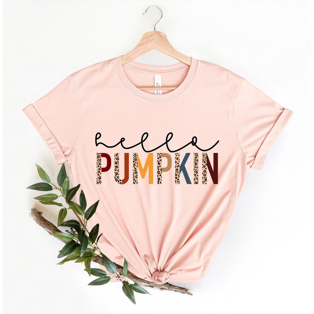Hello Pumpkin Leopard Shirt, Hello Pumpkin Cheetah Shirt,Thanksgiving Shirt, Thankful Shirt,Fall Shirt, Hello Pumpkin,Family Matching Shirt 1.jpg