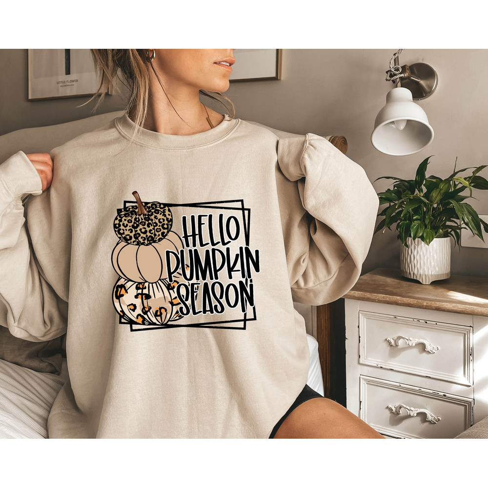 Hello Pumpkin Season Shirt, Pumpkin Tshirt, Cozy Fall Shirt, Family Thanksgiving Shirt, Pumpkin Sweater, Fall Lovers Tshirt, All About Fall.jpg