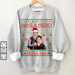 jack hughes luke hughes new jersey ice hockey shirt, devils vintage 90s christmas sweatshirts, have a merry xmas shirt p