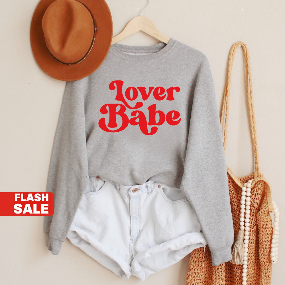 Retro Valentines Day Shirt for Women, Lover Babe Shirt, Groovy Valentines Day Sweatshirt, Plus size Valentines Sweater, Vintage Love Tshirt.jpg