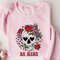Be Mine Valentine Sweatshirt, Skeleton Valentines Day Sweatshirt, Skeleton With Roses Hoodie, Husband Valentines Gift,Couple Sweatshirt Gift.jpg
