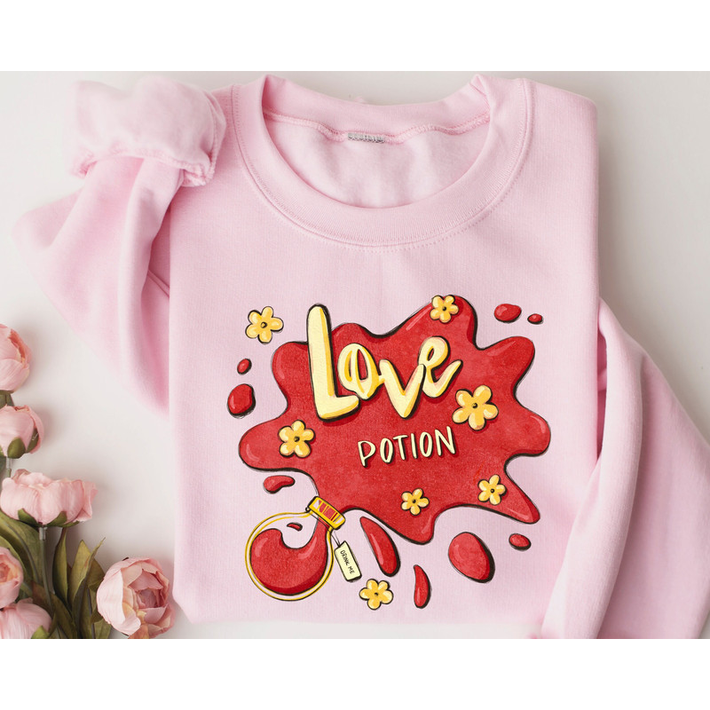 Love Potion Valentine's Day, Retro Valentines Day Sweatshirt, Valentines Day Shirts for Women, Valentines Day Gift, Love Gift, Couple Hoodie.jpg