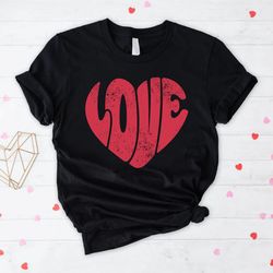 love shirt,retro love heart valentines day shirt,valentines day woman,heart shirt,valentines day gift,cute valentine shi