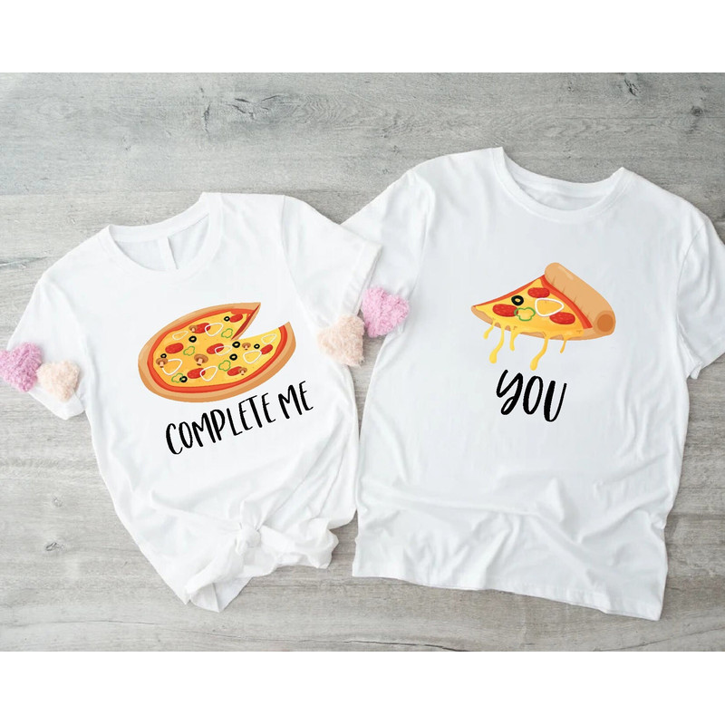 Pizza Couple Shirt, Matching Valentine Shirts, You Complete Me Tee, Hubby Wifey Shirt, Pizza and Pizza Slice T-shirt, Mr and Mrs Shirt.jpg