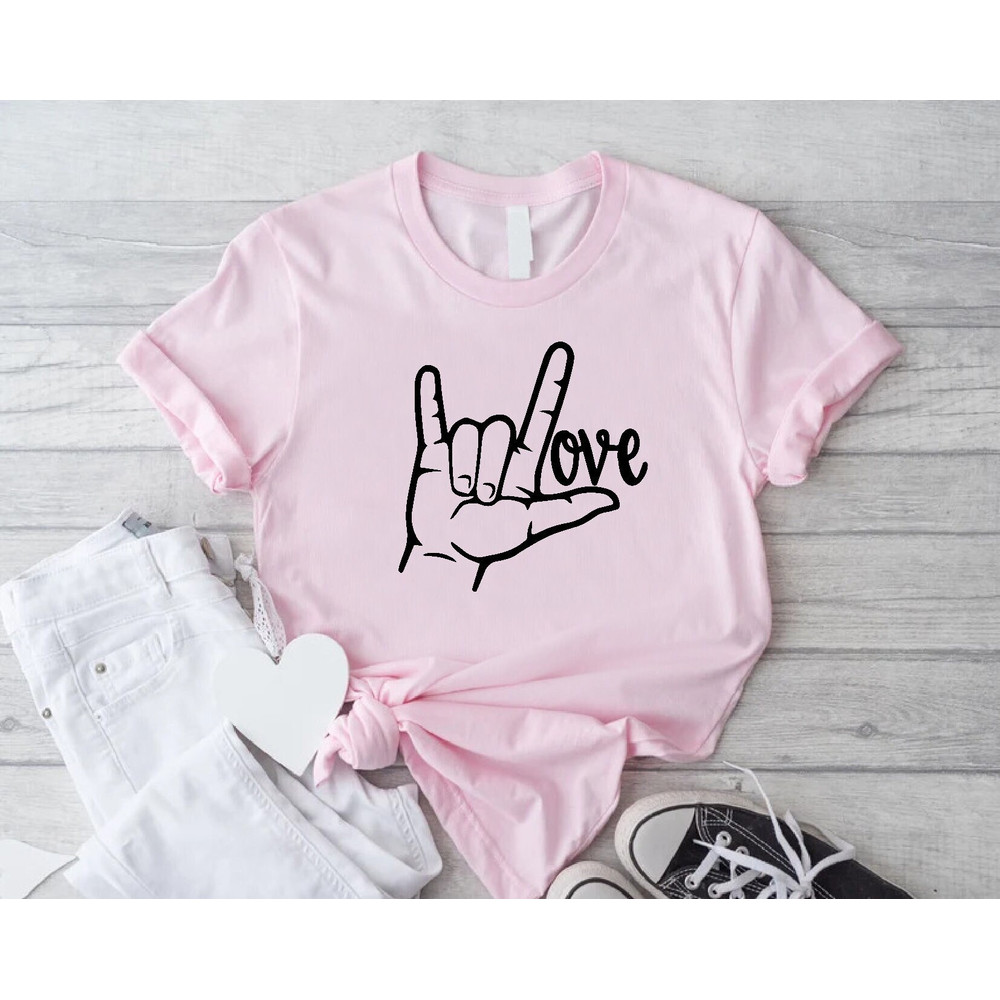 Sign Language I Love You Shirt, ASL I Love You Shirt, Hand Love Shirt, Valentines Day Shirt, Sign Language Gift, ASL Teacher Shirt.jpg