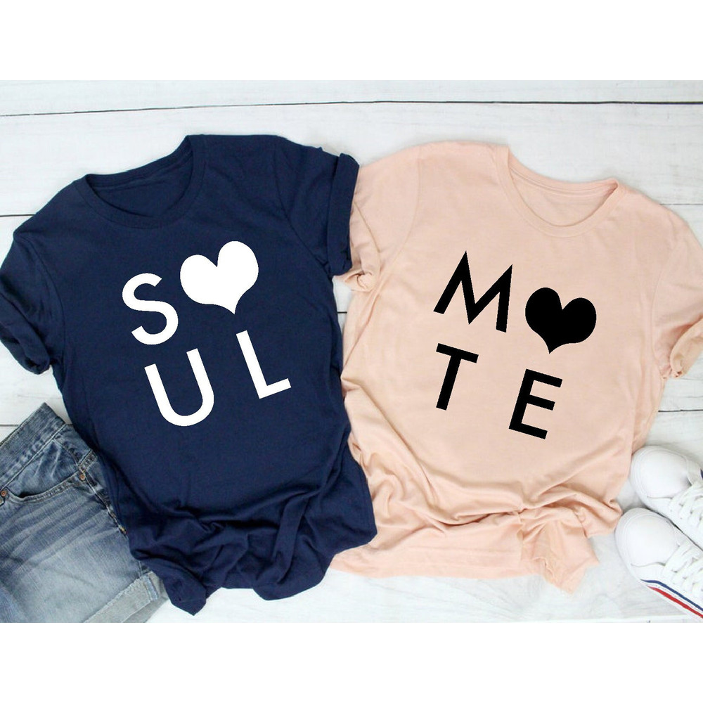 Soulmate Couple Tee, Matching Couple Shirts, Engagement Gifts, Valentines Day Shirt, Soulmate Gifts, Couple Love Shirts, Honeymoon Shirt.jpg