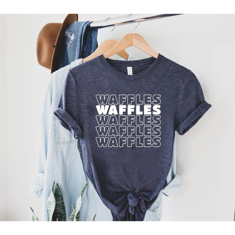 Waffles Word Repeat T-Shirt, Waffle T Shirt, Waffle Lover Gift, Waffle Breakfast Tee, Waffle Fan Shirt, Breakfast Lover Shirt, Waffle Food.jpg