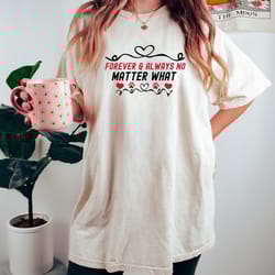 comfort colors dog forever and always valentine shirt, valentine dog shirt, dog shirt, pet lover gift, valentines day sh