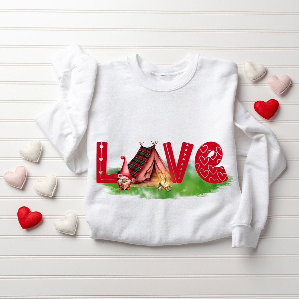 Gnome Sweatshirt, Cute Love Sweater, Cute Gnomes Sweatshirt, Valentine Sweater, Funny Valentine Sweater, Valentine Gift, Cute Gnome Sweater.jpg