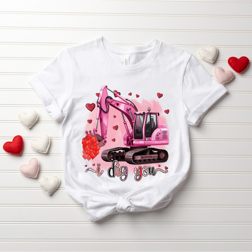 I Dig You Valentine Shirt, Valentines Kids Gift, Funny Valentines Day Shirt, Valentines Toddler Shirt, Gift for Valentines Day, Matching Tee.jpg