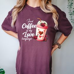 ice coffee is my love language shirt, funny valentines shirt, coffee lover gifts, valentines day shirt, coffee shirt, cu