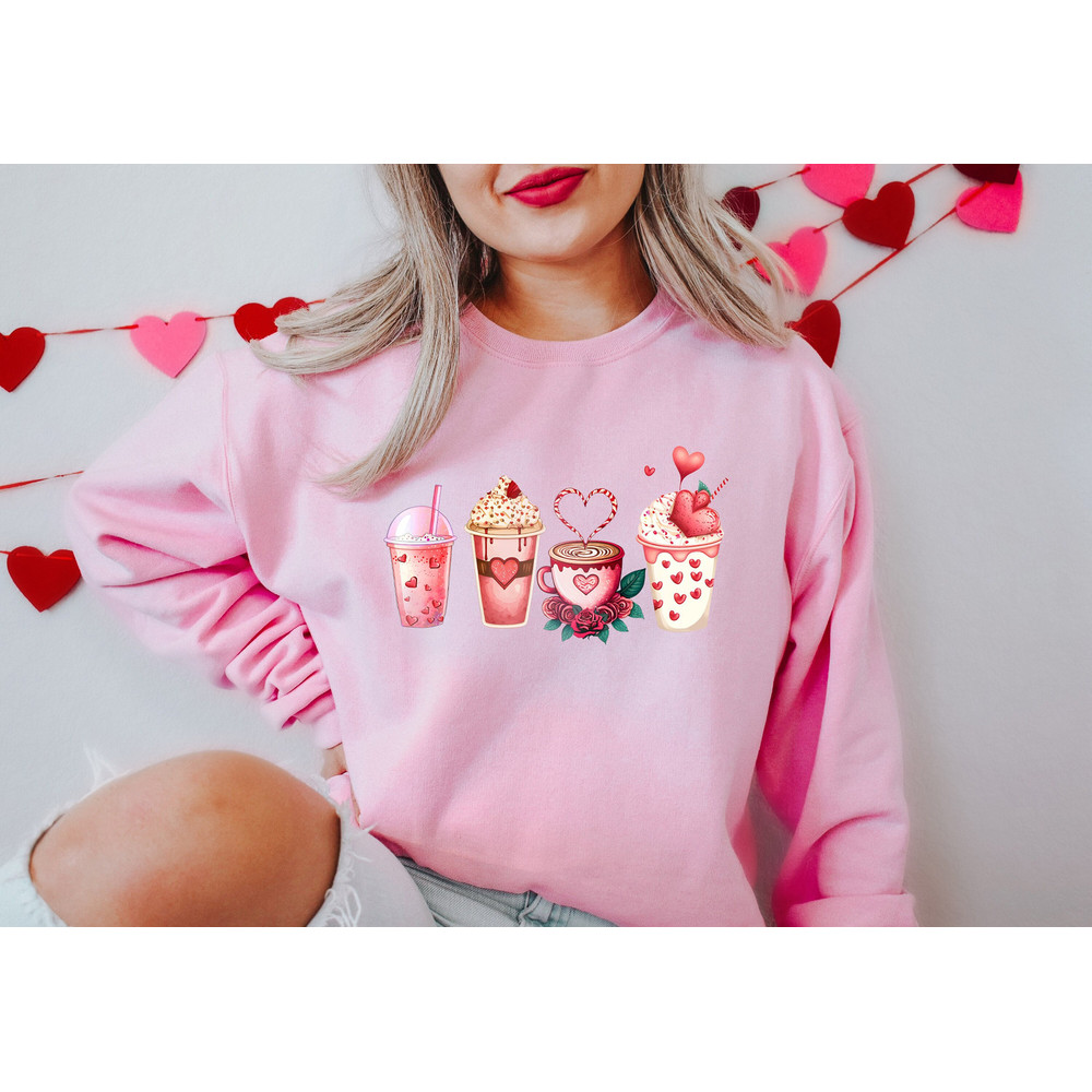 Womens Valentines Day Sweatshirt, Cute Valentine Coffee Sweatshirt, Womens Valentines Day Sweater, Valentines Day Shirt, Valentines Sweater.jpg