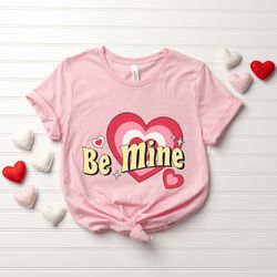 be mine valentine shirt, valentines day heart tee, love heart shirt, retro love shirt, heart valentines shirt, cute vale