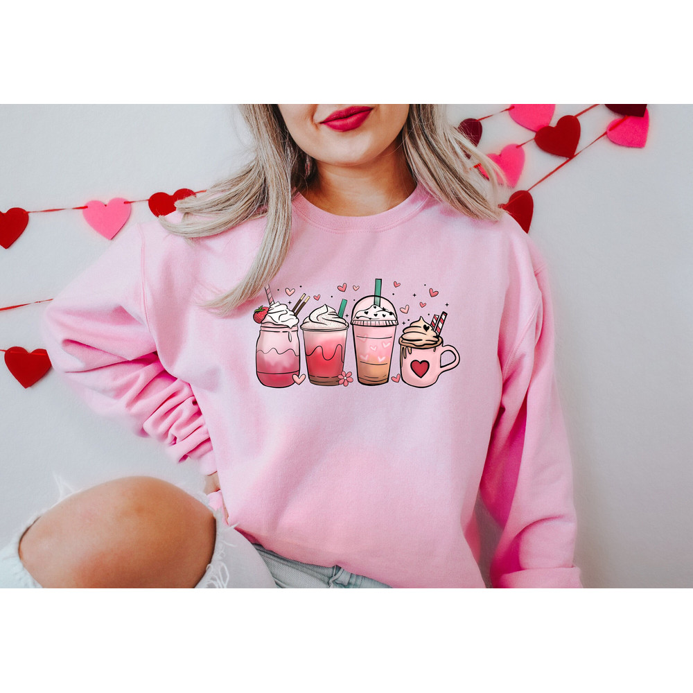 Valentine Coffee Sweatshirt, Womens Valentines Day Sweatshirt, Coffee Lover, Coffee Sweater, Valentines Day Shirt, Valentines Sweater Gift.jpg