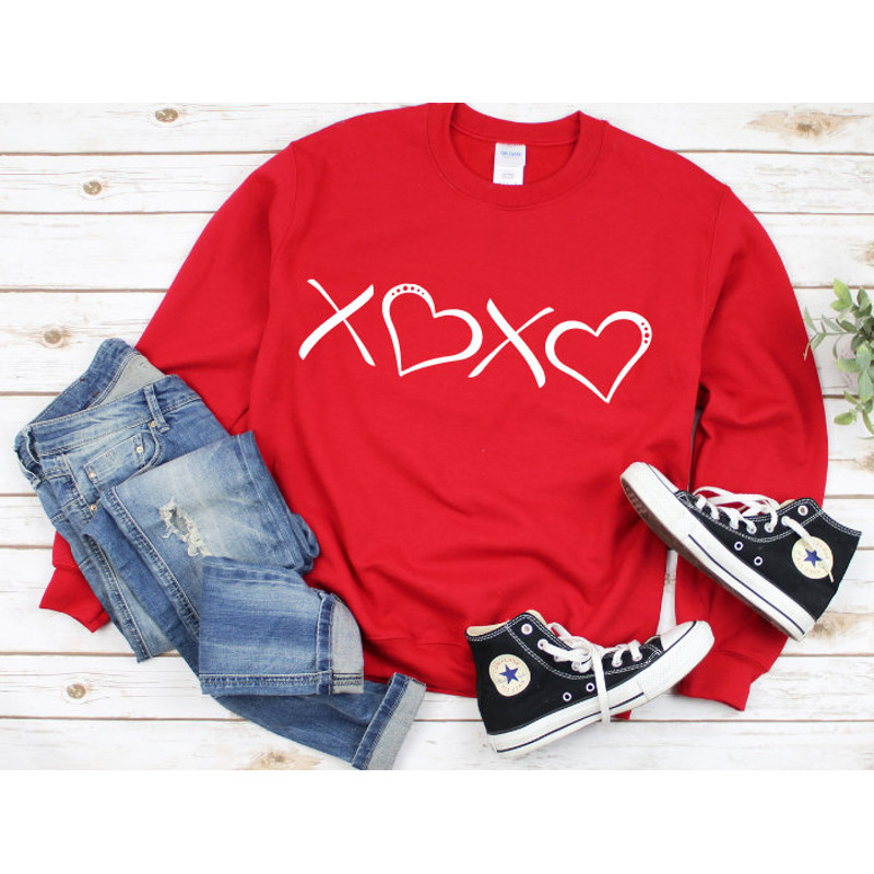 Xoxo Valentines Day sweatshirt, Couples Lovesweatshirt, Love sweatshirt, Valentines Day Gift, Xoxo Tee, Gift for Her, GifGift for Himt.jpg