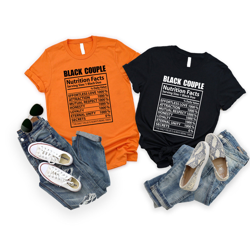 Black Couple Nutrition Facts Shirt, Nutrition Facts T-Shirt, Valentines Day Shirt, Black Couple Shirt, Black Couple Tee, Black Love Tee.jpg