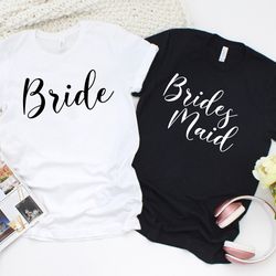 bride and bridemaids, couple shirts, honeymoon shirts, matching tshirts, wife and husband shirts, bride and groom shirts