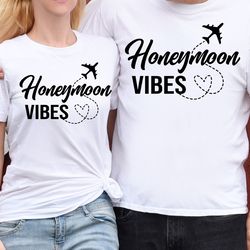 honeymoon vibes shirt, wife and hubs est, couple shirt, honeymoon shirt, couple matching shirt, wife and husband shirt,b