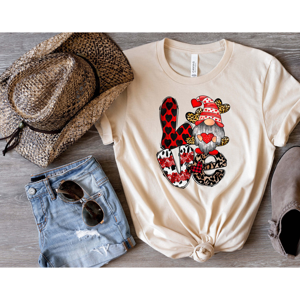 Love Gnomes Valentine's Day, Gnomes Valentines, Valentines Day Shirt, Valentines Day Gift, Cute Valentine Shirts, Gift For Her 1.jpg