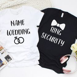 ring security, wedding matching shirts, couple shirts, ring bearer, matching tshirts, family shirts